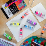 Fluro Acrylic Paint Set Premium 8pc x 36ml