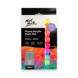 Fluro Acrylic Paint Set Premium 8pc x 36ml