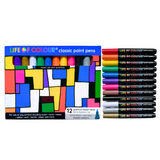 Classic Colour Paint Pens - Medium Tip - 12 pieces